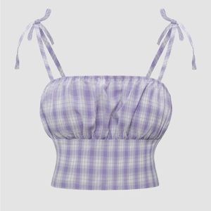 CIDER Purple Check Cami